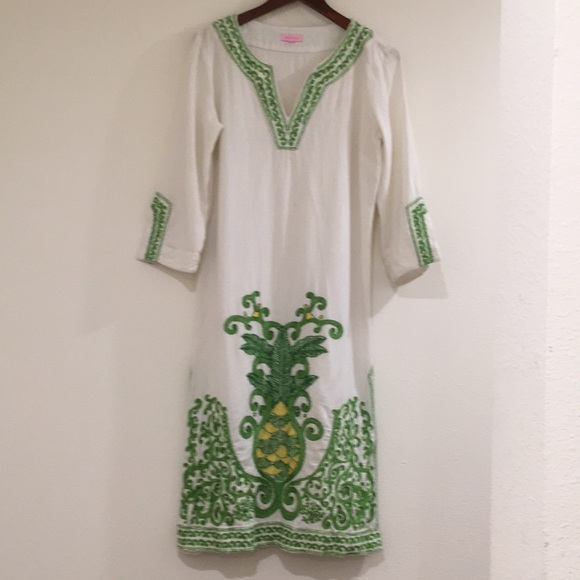 Lilly Pulitzer Vintage Green/Yellow Beaded Maxi Dress - Picture 1 of 16